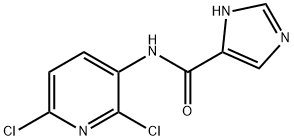 N-(2,6-DICHLOROPYRIDIN-3-YL)-1H-IMIDAZOLE-5-CARBOXAMIDE 구조식 이미지