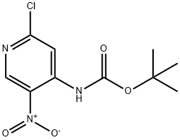 tert-butyl 2-chloro-5-nitropyridin-4-ylcarbamate 구조식 이미지