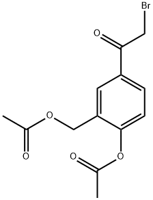 1-(4-Acetyloxy)-3-((acetyloxy)methyl)phenyl)-2-bromoethanone 구조식 이미지