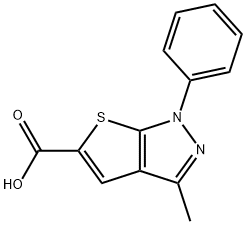 3-METHYL-1-PHENYL-1H-THIENO[2,3-C]PYRAZOLE-5-CARBOXYLIC ACID Structure