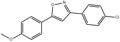 3-(4-클로로페닐)-5-(4-메톡시페닐)이속사졸 구조식 이미지