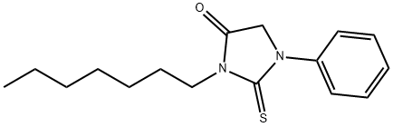 3-heptyl-1-phenyl-2-thiohydantoin  Structure