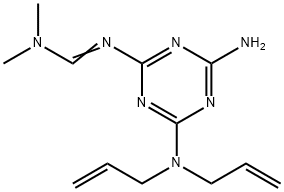 N2-[4-Amino-6-[di(2-propenyl)amino]-1,3,5-triazin-2-yl]-N1,N1-dimethylmethanimidamide 구조식 이미지