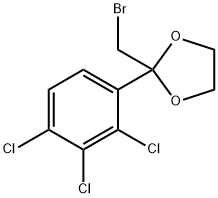 2-(브로모메틸)-2-(2,3,4-트리클로로페닐)-1,3-디옥솔란 구조식 이미지
