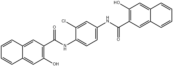 2-naphthalenecarboxmide,N,N'-(chloro-1,4-phenylene)bis[3-hydroxy- Structure