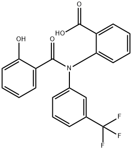 벤조산,2-[(2-히드록시벤조일)[3-(트리플루오로메틸)페닐]아미노]- 구조식 이미지