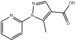 5-methyl-1-(2-pyridinyl)-1H-pyrazole-4-carboxylic acid(SALTDATA: FREE) Structure