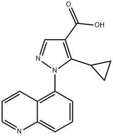 5-CYCLOPROPYL-1-QUINOLIN-5-YL-1H-PYRAZOLE-4-CARBOXYLIC ACID 구조식 이미지