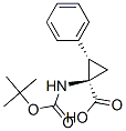 (1R,2S)-trans-1-(Boc-amino)-2-phenylcyclopropanecarboxylic  acid Structure