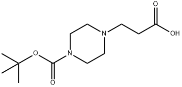 3-(1-TERT-BUTOXYCARBONYLPIPERAZIN-4-YL)PROPIONIC ACID Structure