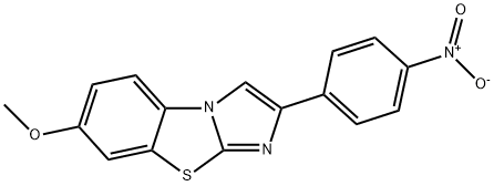 7-METHOXY-2-(4-NITROPHENYL)IMIDAZO[2,1-B]BENZOTHIAZOLE 구조식 이미지