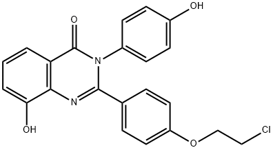 4(3H)-Quinazolinone,  2-[4-(2-chloroethoxy)phenyl]-8-hydroxy-3-(4-hydroxyphenyl)- 구조식 이미지