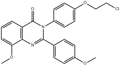 4(3H)-Quinazolinone,  3-[4-(2-chloroethoxy)phenyl]-8-methoxy-2-(4-methoxyphenyl)- Structure