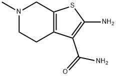 2-AMINO-6-METHYL-4,5,6,7-TETRAHYDRO-THIENO[2,3-C]PYRIDINE-3-CARBOXYLIC ACID AMIDE 구조식 이미지