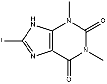 3,7-Dihydro-1,3-dimethyl-8-iodo-1H-purine-2,6-dione 구조식 이미지