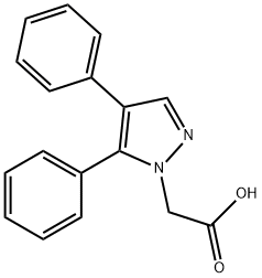 1H-pyrazole-1-acetic acid, 4,5-diphenyl- Structure