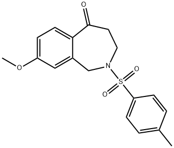1,2,3,4-Tetrahydro-8-methoxy-2-(4-methylphenylsulfonyl)-5H-2-benzazepin-5-one 구조식 이미지