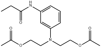 m-(propionamido)anilinodiethyl diacetate Structure