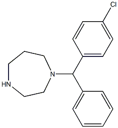 1-[(4-CHLOROPHENYL)PHENYLMETHYL]HEXAHYDRO-1H-1,4-DIAZEPINE 구조식 이미지