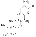 O-[4-Hydroxy-3-(125I)iodophenyl]-3,5-di(125I)iodo-L-tyrosine 구조식 이미지