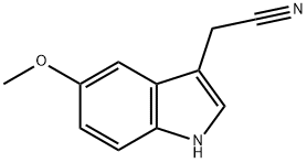 5-Methoxyindole-3-acetonitrile 구조식 이미지