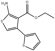 에틸2-아미노-4-(2-티에닐)티오펜-3-카복실레이트 구조식 이미지