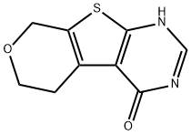 3,5,6,8-Tetrahydro-4H-pyrano[4',3':4,5]thieno[2,3-d]pyrimidin-4-one 구조식 이미지