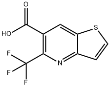 5-(트리플루오로메틸)티에노[3,2-B]피리딘-6-카르복실산 구조식 이미지