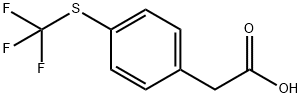 4-(TRIFLUOROMETHYLTHIO)PHENYLACETIC ACID 구조식 이미지