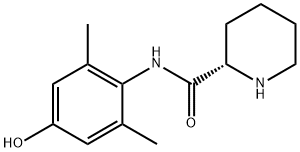 (2S)-N-(4-하이드록시-2,6-디메틸페닐)-2-피페리딘카르복사미드 구조식 이미지