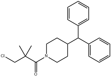 1-(4-BENZHYDRYLPIPERIDINO)-3-CHLORO-2,2-DIMETHYLPROPAN-1-ONE Structure