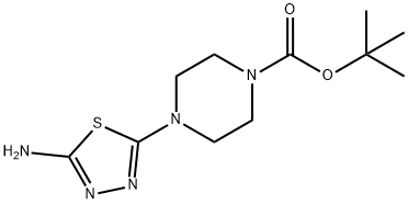 tert-butyl 4-(5-amino-1,3,4-thiadiazol-2-yl)piperazine-1-carboxylate Structure