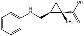 Cyclopropanecarboxylic acid, 1-amino-2-[(phenylamino)methyl]-, (1R,2R)- (9CI) Structure