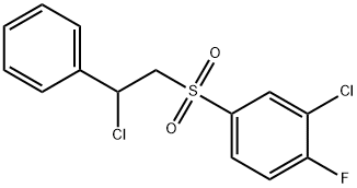 2-CHLORO-4-[(2-CHLORO-2-PHENYLETHYL)SULFONYL]-1-FLUOROBENZENE Structure