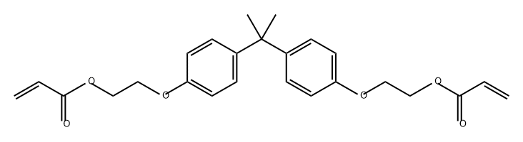 (1-메틸에틸리덴)비스(4,1-페닐렌옥시-2,1-에탄딜 2- 프로펜산 구조식 이미지