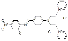 1,1'-[[[4-[(2-클로로-4-니트로페닐)아조]페닐]이미노]디에틸렌]디피리디늄디클로라이드 구조식 이미지