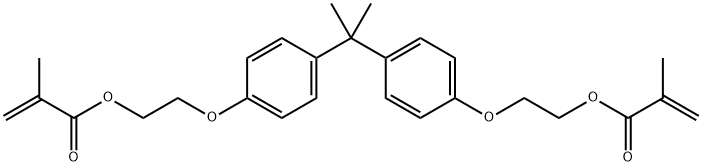(1-메틸에틸리덴)비스(4,1-페닐렌옥시-2,1-에탄디일) 2-메틸- 2-프로펜산 구조식 이미지