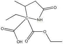디에틸3-메틸-5-옥소-피롤리딘-2,2-디카르복실레이트 구조식 이미지
