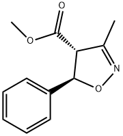 4-Isoxazolecarboxylicacid,4,5-dihydro-3-methyl-5-phenyl-,methylester,(4R,5R)-(9CI) Structure