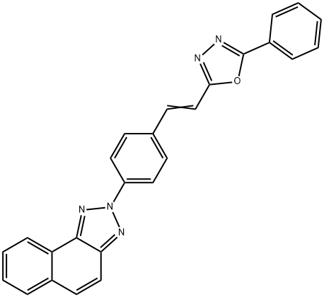 2-[4-[2-(5-Phenyl-1,3,4-oxadiazol-2-yl)vinyl]phenyl]-2H-naphtho[1,2-d]triazole Structure