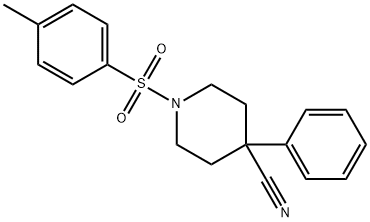 4-phenyl-1-(p-tolylsulphonyl)piperidine-4-carbonitrile Structure