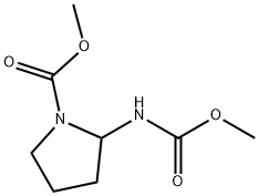 1-Pyrrolidinecarboxylicacid,2-[(methoxycarbonyl)amino]-,methylester(9CI) Structure