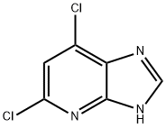 5,7-Dichloroimidazo[4,5-b]pyridine 구조식 이미지