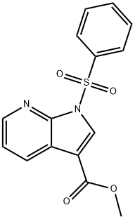 1-(PHENYLSULFONYL)-1H-PYRROLO[2,3-B]PYRIDINE-3-CARBOXYLIC ACID METHYL ESTER Structure