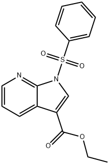 1H-Pyrrolo[2,3-b]pyridine-3-carboxylic acid, 1-(phenylsulfonyl)-, ethyl ester Structure