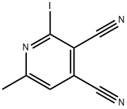 3,4-Pyridinedicarbonitrile,  2-iodo-6-methyl- Structure