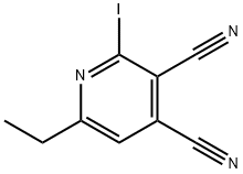 3,4-Pyridinedicarbonitrile,  6-ethyl-2-iodo- Structure