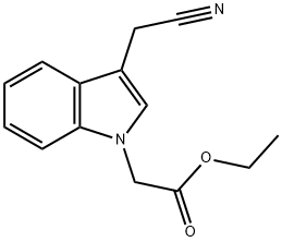 3-cyanomethylindole-N-acetic acid ethyl ester 구조식 이미지