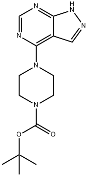 4-(1H-Pyrazolo[3,4-d]pyrimidin-4-yl)-piperazine-1-carboxylic acid tert-butyl ester Structure