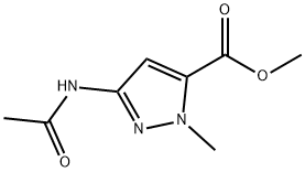 1H-Pyrazole-5-carboxylicacid,3-(acetylamino)-1-methyl-,methylester(9CI) Structure